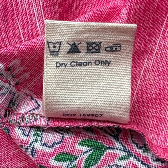 NWT Printfresh Ocean View Shift Dress Size S Pink Bouquet Blossoms Linen Blend - Picture 13 of 14